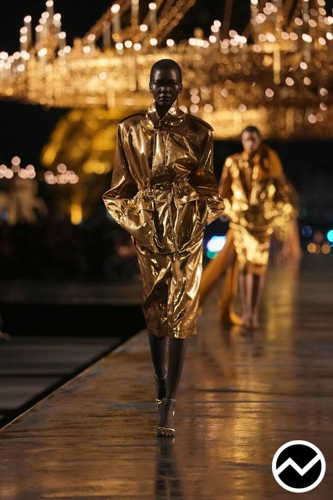Saint Laurent, SS27 womenswear, Metallic, look 3