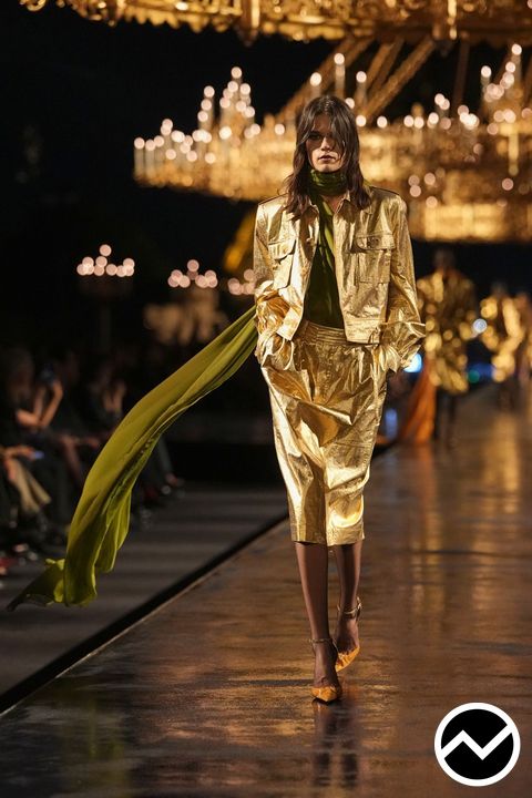 Saint Laurent, SS27 womenswear, Gold, look 11