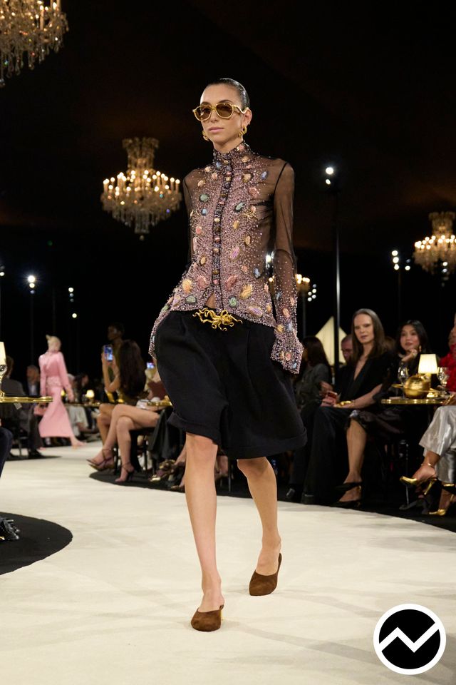 Schiaparelli, SS27 womenswear, High Neckline Blouse, look 47