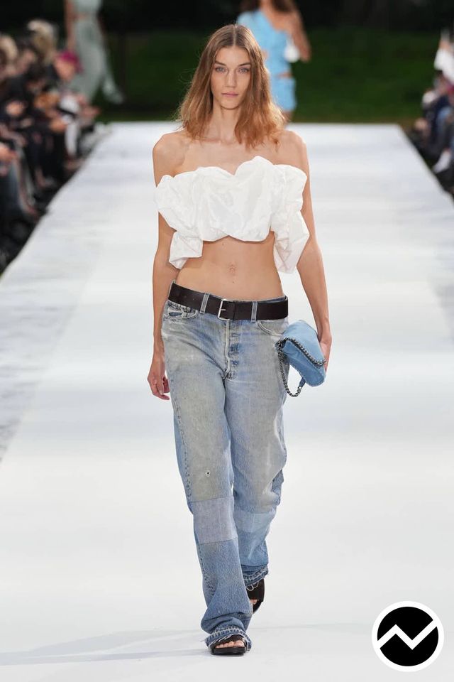 Stella Mccartney, SS27 womenswear, Asymmetric Hem Top, look 38