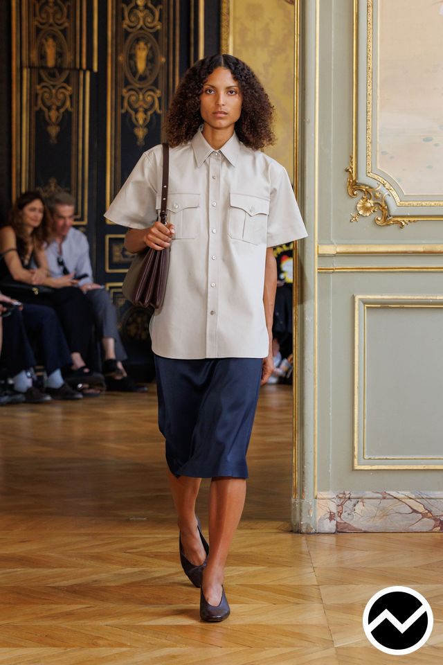 Studio Nicholson, SS27 womenswear, Midi Skirts, look 14