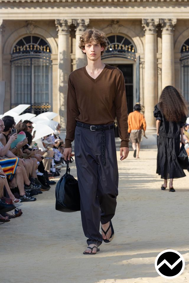 System, SS27 menswear, V Neck Sweater, look 46