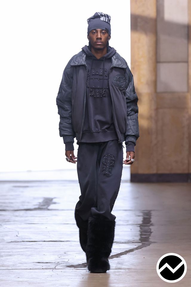 Telfar, SS27 menswear, Hooded Sweatshirt, look 39