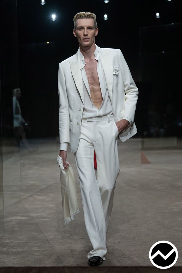 Tom Ford, SS27 menswear, White, look 54