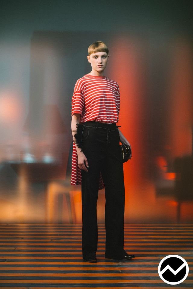 Undercover, SS27 womenswear, Striped, look 10