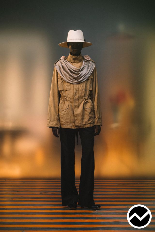 Undercover, SS27 menswear, Mustard, look 27