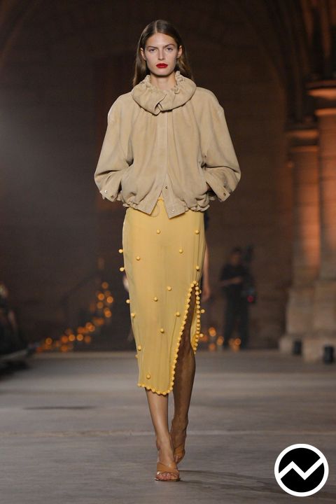 Victoria Beckham, SS27 womenswear, Mustard, look 11