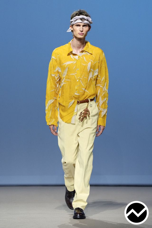 Wooyoungmi, SS27 menswear, Butter Yellow, look 22