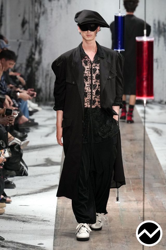 Yohji Yamamoto, SS27 menswear, Sheer, look 16