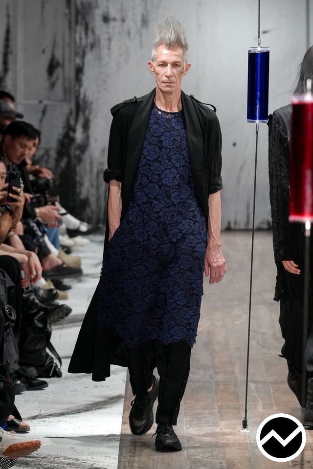 Yohji Yamamoto, SS27 menswear, Lace, look 34