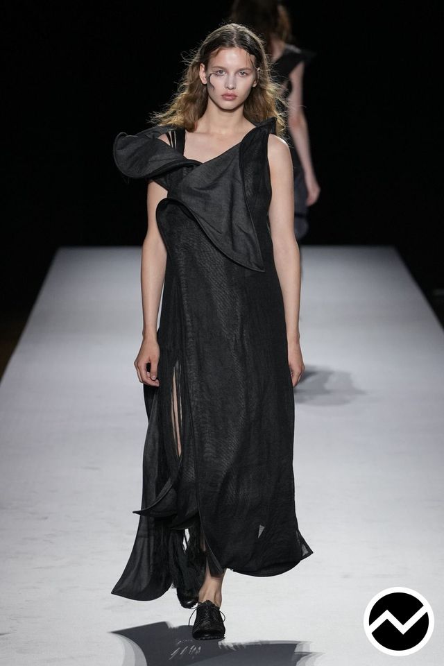 Yohji Yamamoto, SS27 womenswear, Cap Sleeve Dress, look 4