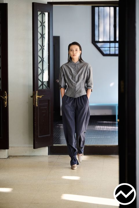 Samuel Guì Yang, SS27 womenswear, Elasticated Waistline Pants, look 10