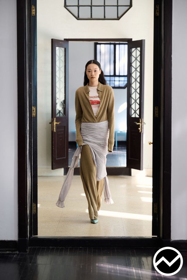 Samuel Guì Yang, SS27 womenswear, Camel, look 11