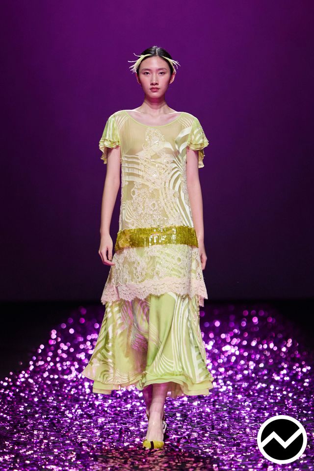 Shuting Qiu, SS27 womenswear, Lime, look 2