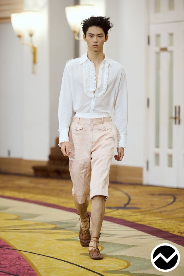 Xu Zhi, SS27 menswear, Cuffed Shorts, look 4