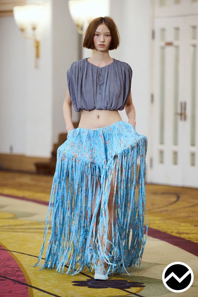 Xu Zhi, SS27 womenswear, Mid-Rise Skirts, look 45
