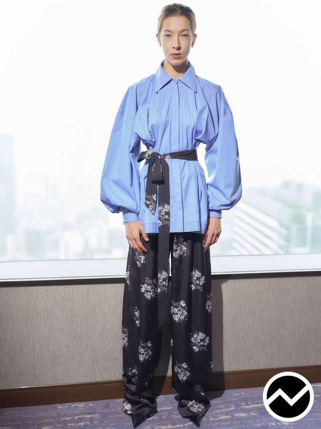 Akikoaoki, SS27 womenswear, Poplin, look 15
