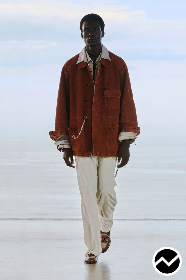 Ancellm, SS27 menswear, Burgundy, look 6