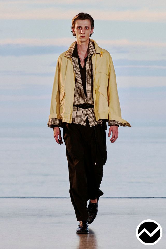 Ancellm, SS27 menswear, Drop Shoulder Jacket, look 24