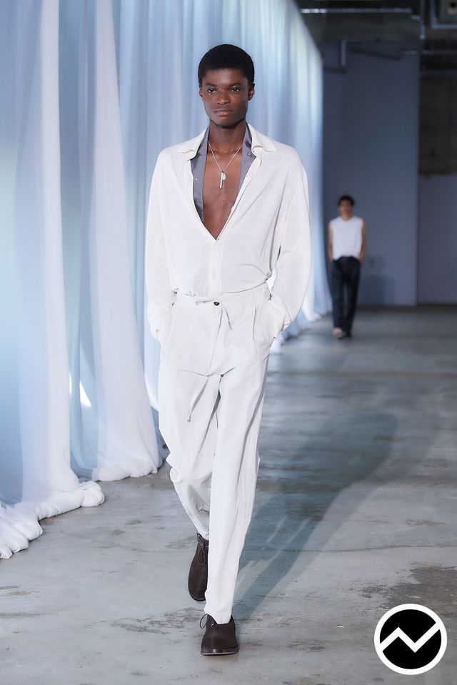 Attachment, SS27 menswear, White, look 6