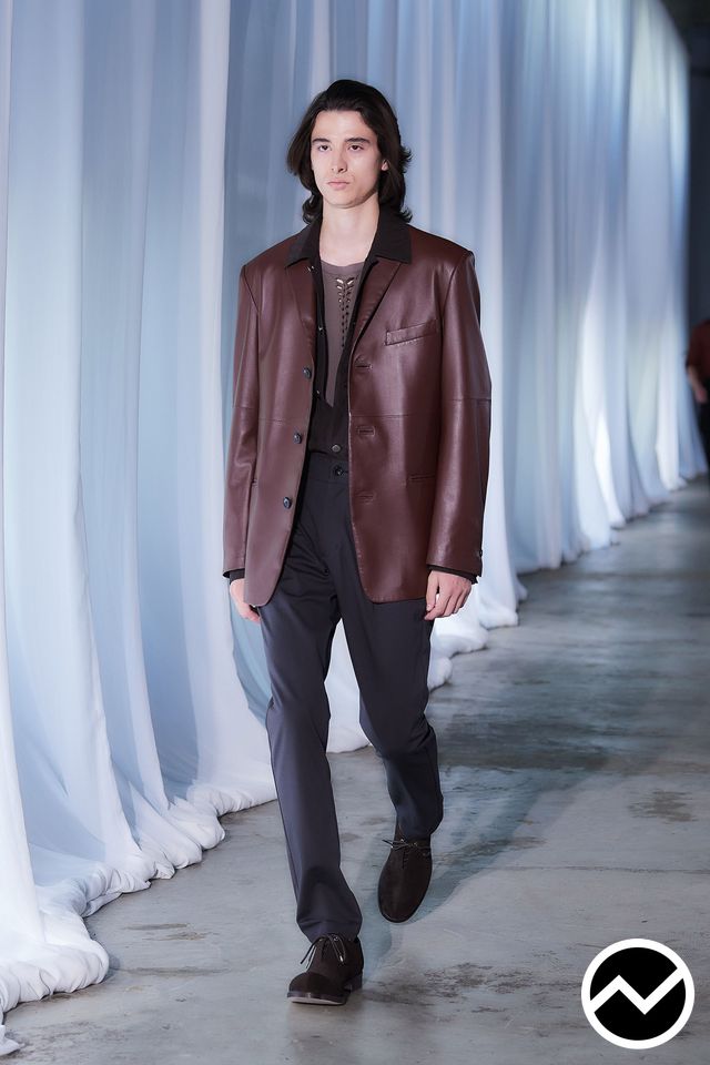 Attachment, SS27 menswear, Leather, look 21