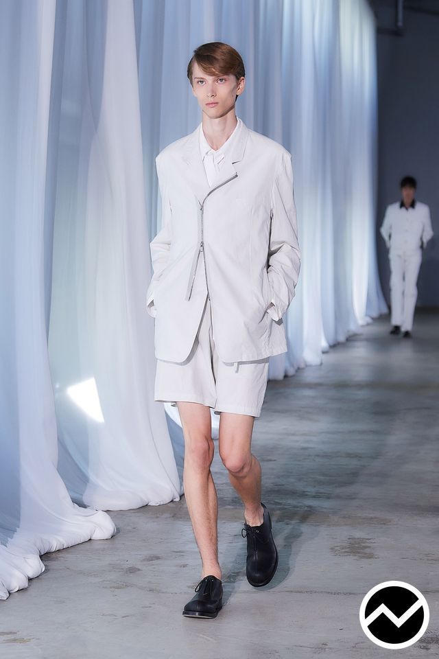 Attachment, SS27 menswear, Above The Knee Shorts, look 38