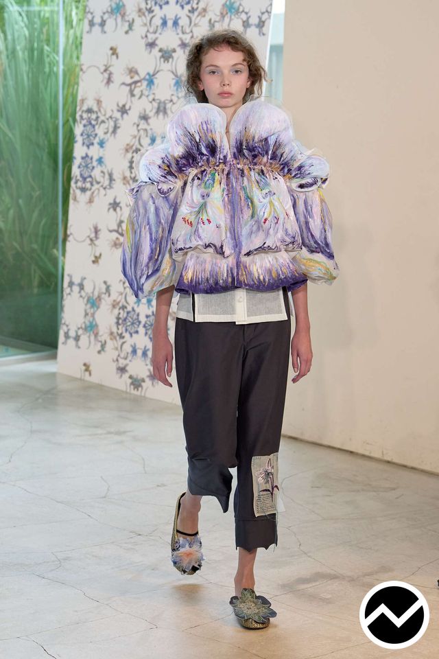 Keiko Nishiyama, SS27 womenswear, Drop Shoulder Jacket, look 9