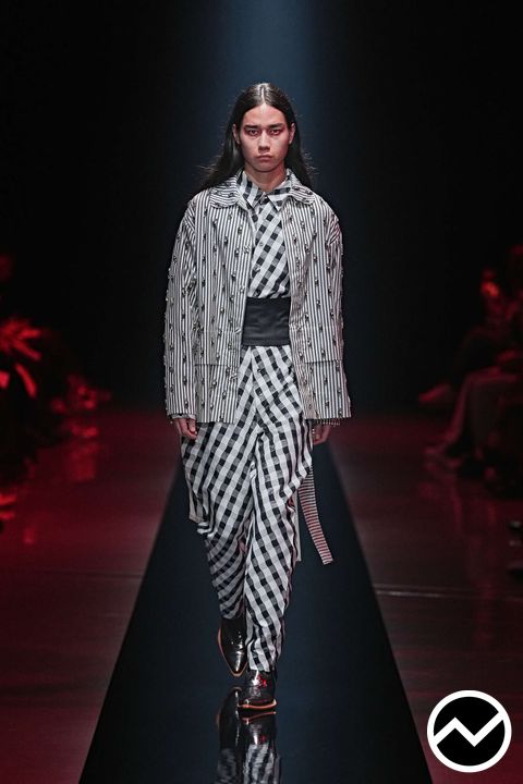 Wisharawish, SS27 menswear, Striped, look 1