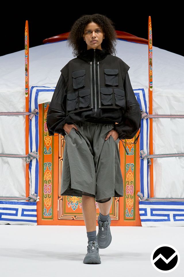 Yoshiokubo, SS27 menswear, Drop Shoulder Jacket, look 4